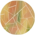 thumbnail image 1 of Ahgly Company Machine Washable Indoor Round Transitional Orange Area Rugs, 8' Round, 1 of 7