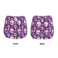 thumbnail image 3 of Pofeuu cute rainbow mushroom Skull Print Women's Athletic Shorts Running Workout Shorts Tummy Control Quick Dry Gym Shorts with Pockets Double layer sports shorts-Medium, 3 of 7