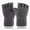 Dark Gray, variant on Women’s Minimal Fingerless Knit Gloves Ribbed Edge Soft Stretch Weave for Quick Daily Errands Black