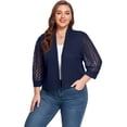 thumbnail image 2 of Cueply Womens Plus Size Cardigan Shrugs 3/4 Sleeve Open Front Cropped Cardigan Sweaters 1X-4X, 2 of 5