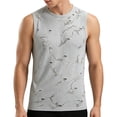 thumbnail image 2 of Men's Knit Ripped Hole Sleeveless Tank Top, Breathable Quick Dry Gym Workout Athletic Vest Gray, 2 of 9