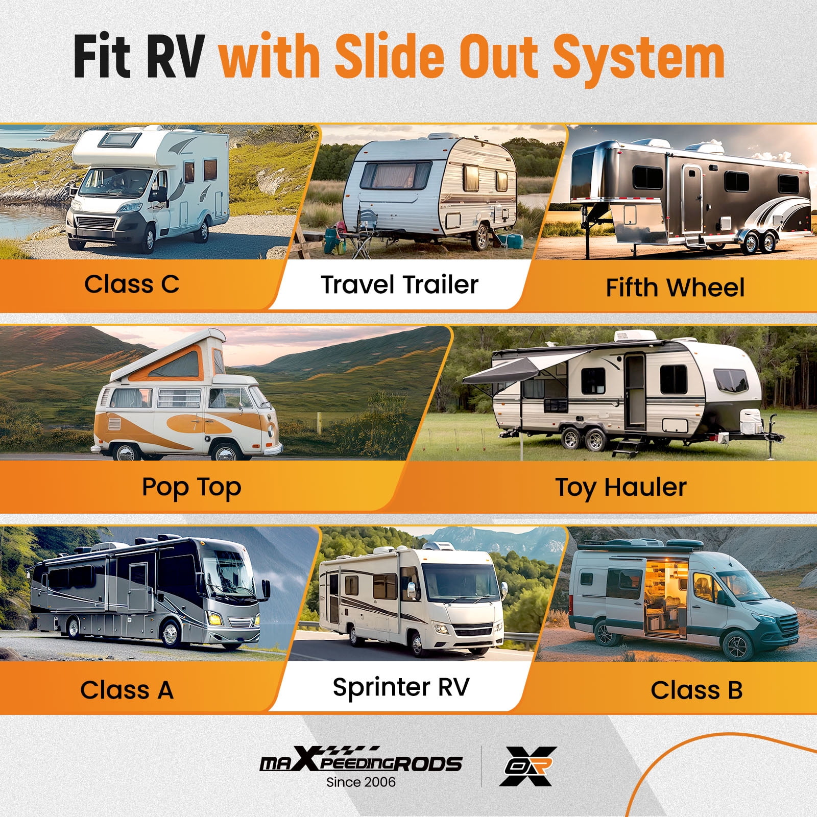 maXpeedingrods RV Slide Out Seal 1/2' x 2.75' x 35’ | 018-341 & 018-341EK | Wiper Black Rubber for RV Camper Slideout System