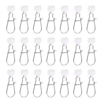 Uxcell Fishing Line Sinker Slider, with Duo Lock Snap Sinker Slider Weight Connector 6# for Fishing, White 60Pcs