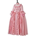 thumbnail image 3 of Women's 18th Century Rococo Costume Marie Antoinette Pink Princess Dress Court Ball Gown, 3 of 9