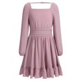 thumbnail image 2 of IBTOM CASTLE Teen Girl Sparkly Long Sleeve Formal Party Dress Junior Christmas Halloween Glitter Holiday Dress Tween Fancy Birthday Sneaker Ball Gown Pink, 2 of 7