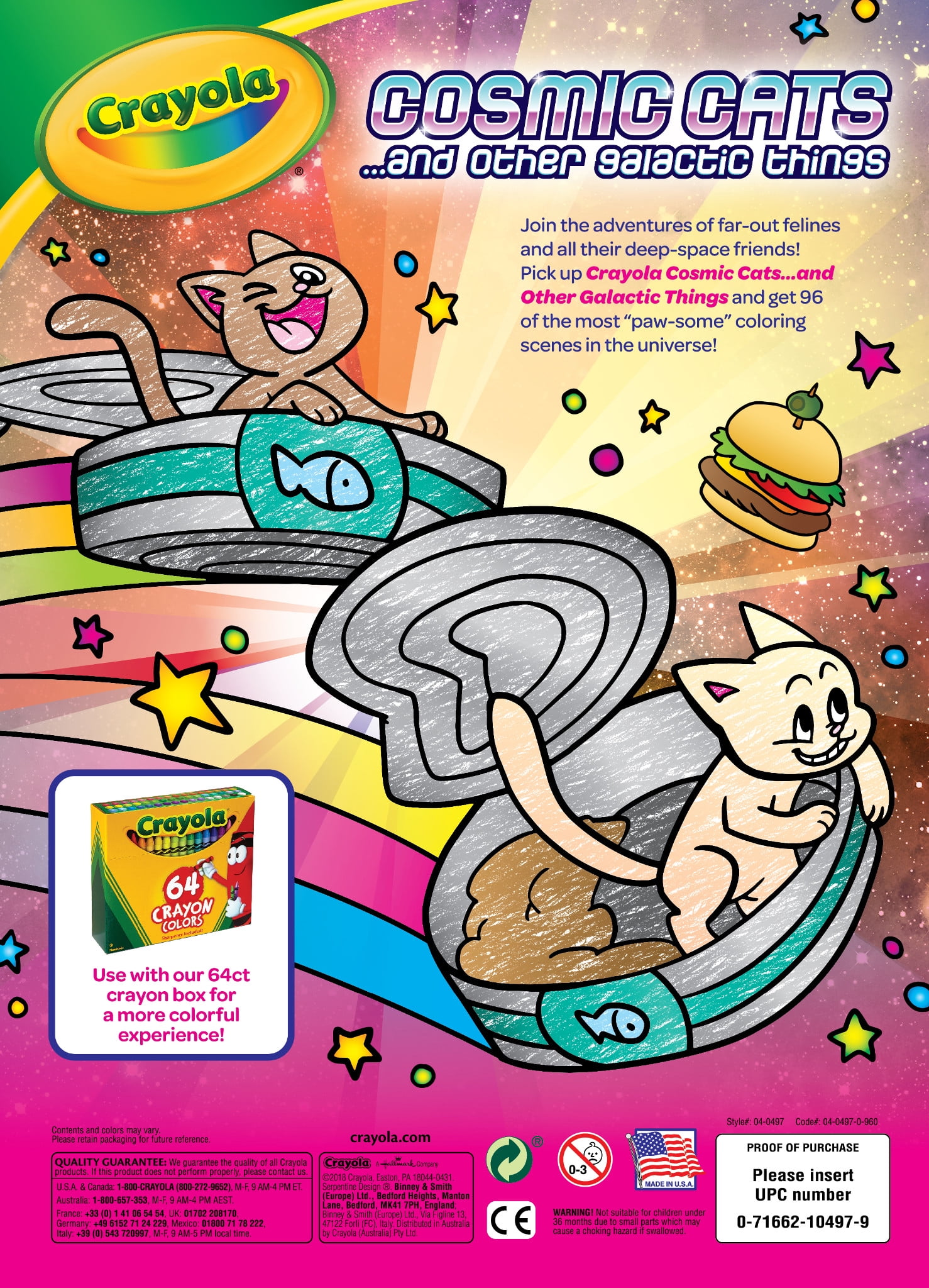 Crayola Crayola Cosmic Cats Colouring Book 