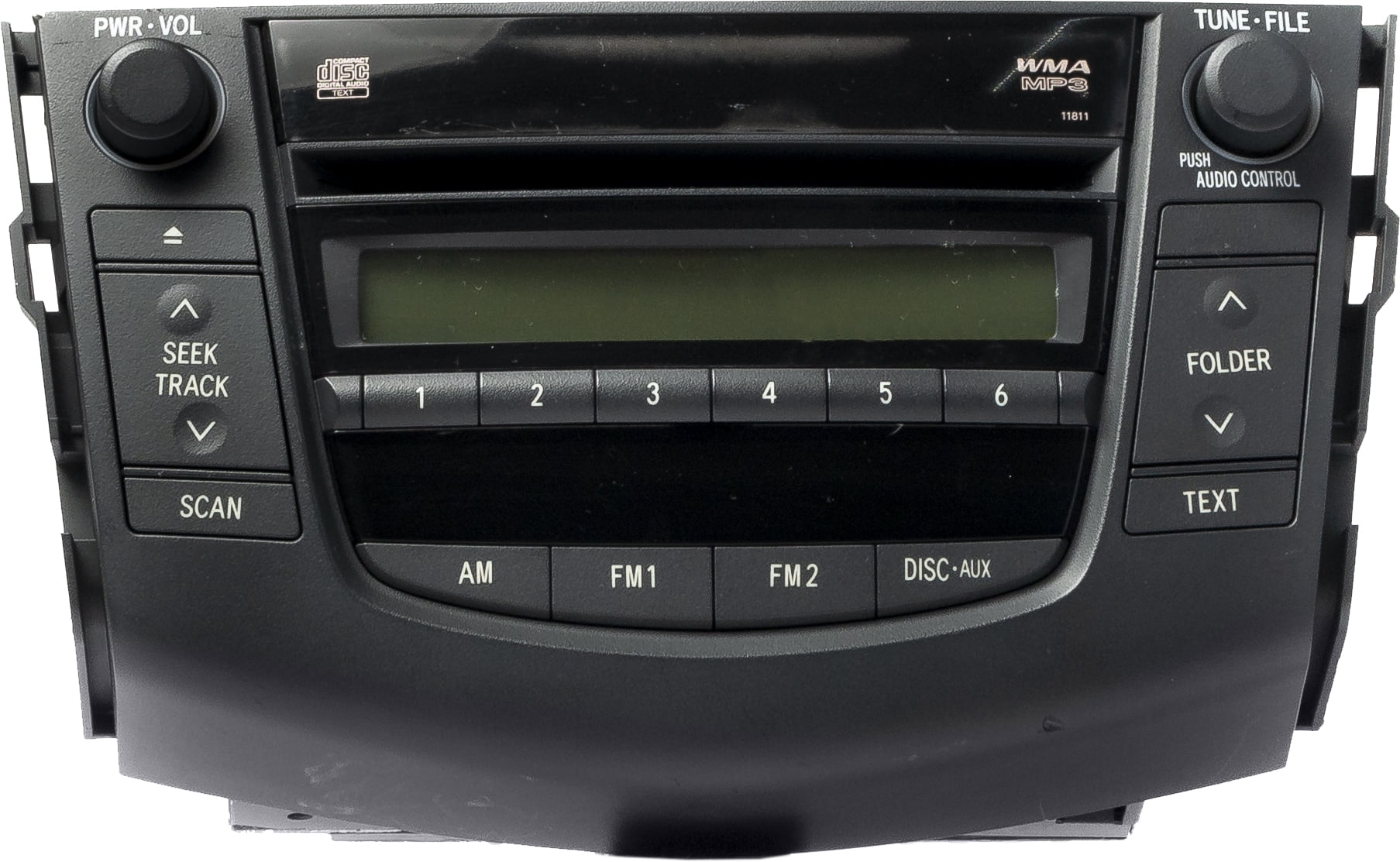 Restored 2006-08 Toyota RAV4 AMFM Radio Single Disc CD Player Code 86120-42160 Face 11811 (Refurbished)
