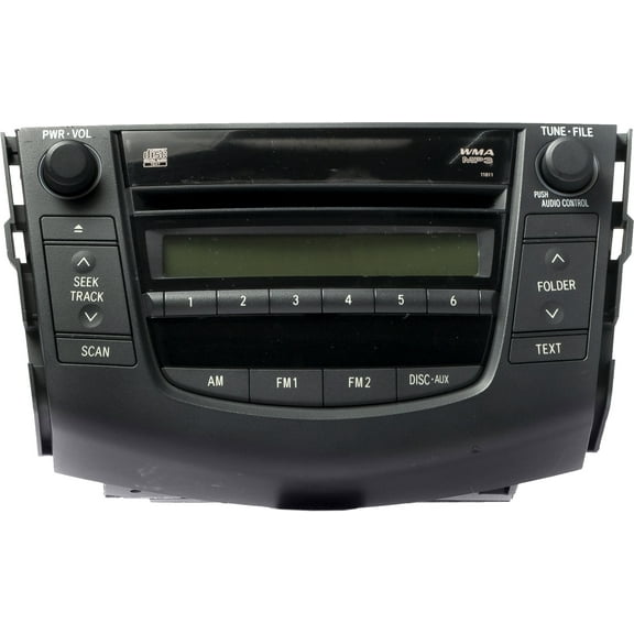 Restored 2006-08 Toyota RAV4 AMFM Radio Single Disc CD Player Code 86120-42160 Face 11811 (Refurbished)