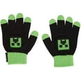 thumbnail image 4 of Minecraft Boys Beanie and Gloves -Black and Green Creeper Face Youth Beanie and Gloves Set, Adjustable - Unisex, Black Pom Pom, 4 of 5