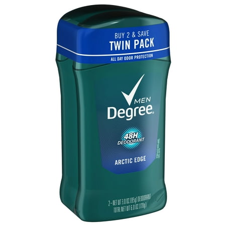 Degree Men Extra Fresh Arctic Edge Deodorant, 3 oz, 2-Pack