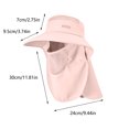 thumbnail image 3 of Qaailabf Women's Foldable Sun Protection Hat with Face Shield and Ponytail Opening - Wide Brim Fisherman Style Beach Hat with Removable Neck Cover - UPF 50+ Breathable Mesh - 55-60cm Adjustable, 3 of 7