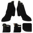thumbnail image 3 of Omeite 1 Pair Elegant Booties Fashion Women High Heels Short Boots Casual Winter Autumn Shoes for Female Ladies - Black (39 Size), 3 of 6