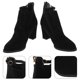 thumbnail image 3 of 1 par de botines elegantes de moda para mujer, tacones altos, botas cortas, zapatos casuales de invierno y otoño para damas, negro (tamaño 39), 3 of 4