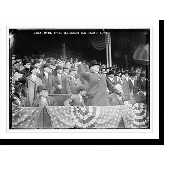 Historic Print, Chas. Hyde opens American B.B. season, 4/22/11, 16" x 20"