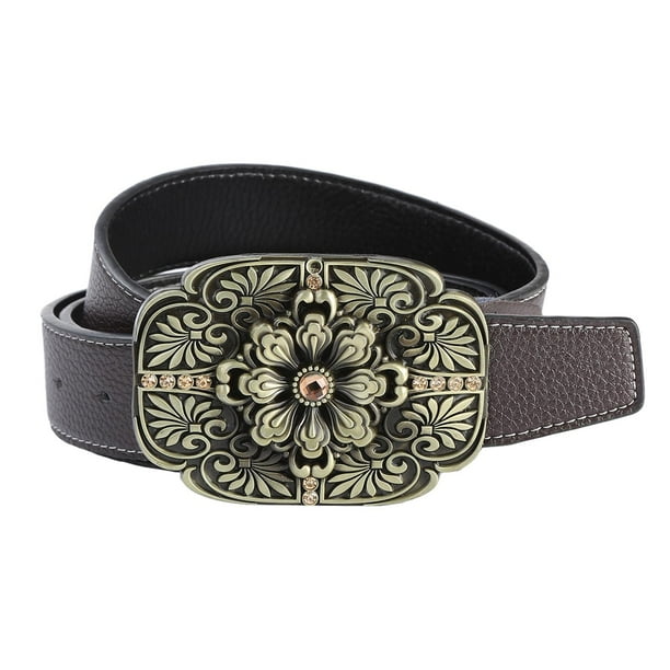 George Men's Square Buckle Belt, Sizes S-XL 