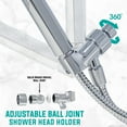 thumbnail image 7 of Metpure Handheld Shower Head with Easy Clicker for Multiple Sprays. Low Profile Lightweight Rectangular Shower Head. Stainless Steel Hose & Adjustable Mount Holder. Chrome Finish, 7 of 7