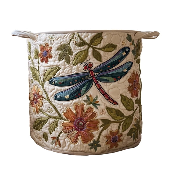 Quilted Laundry Hamper Foldable Clothes Storage Basket with Handles Boho Fabric Organizer Bin for Bedroom Bathroom Laundry Room Home Organization(G,46X36cm)
