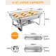thumbnail image 3 of Chafing Plato para Buffet Set, Chafers y Buffet Calentadores con marco plegable, cuchara y pinza para bodas fiestas banquetes catering eventos, 3 of 6