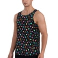 thumbnail image 2 of Gukieu Multi-Colored Stars Print Men's Quick Dry Fitness Vest, Round Neck Sleeveless Fitness Bodybuilding Top-Medium, 2 of 7