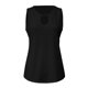 thumbnail image 4 of Gibobby Camisa superior sólida informal para mujer, camiseta sin mangas holgada con cuello redondo ahuecada, blusa holgada a la , Tops(Negro,CH), 4 of 5