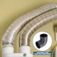 thumbnail image 6 of Uxcell Duct Connector, Plastic Dryer Hose Connector Pipe Fitting Adapter Coupling for Vent Hose 3" Gray, 6 of 6