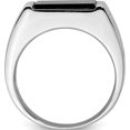 thumbnail image 2 of Sterling Silver Rhodium-Plated Men's Onyx Ring (Size 10) Made In China qr2460-10, 2 of 5