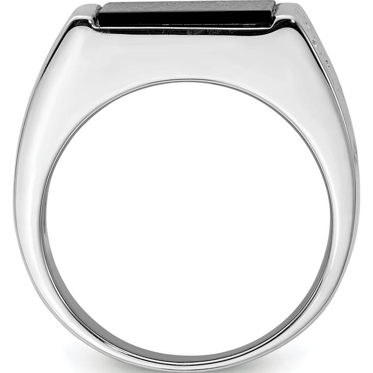 A&G onyx silver925 ring 超希少　正規品　鑑定済　レア Sterling Silver Rhodium-Plated Men's Onyx Ring (Size 9) Made