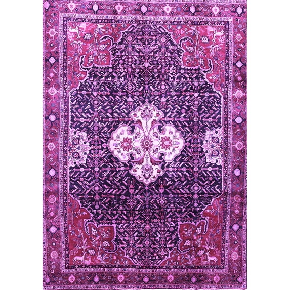 Ahgly Company Indoor Rectangle Persian Purple Traditional Area Rugs, 2' x 3'