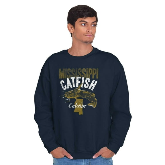Mississippi River Catfish Souvenir Sweatshirt for Men or Women Brisco Brands S