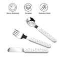 thumbnail image 3 of Gaeub Airplane Print 3-Piece Children Knife Spoon Fork Set,Stainless Steel Child Flatware Set,Kids Utensils Set with Case for Lunch Box (Fork Spoon Knife Combo), 3 of 8
