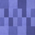 thumbnail image 1 of Ahgly Company Machine Washable Indoor Square Transitional Blue Area Rugs, 4' Square, 1 of 7