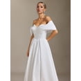 thumbnail image 4 of Vestido de novia Molia con hombros descubiertos y plisado hasta la cola, 4 of 6
