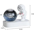 thumbnail image 4 of Bola de cristal brillante 3D tallada interior pequeña bola de cristal con astronauta, regalo creativo decorativo bola de cristal luminosa para Navidad compañeros de clase y cumpleaños de niños (plata,, 4 of 5
