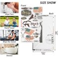 thumbnail image 2 of Coolnut Hand Towels American Symbol Patterned 2 PCS, Cotton Bath Towel for Drying Face Hands Body Decorative Water Absorbent Lightweight Towels for Bathroom Ktichen Travel Gym, 16"x28", 2 of 6