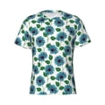 thumbnail image 3 of Naloa Blue Sunflowers Men's T-Shirt Sport T-shirt Men's Basic Tee Casual Men's Shirt, Round Neck, Short Sleeves - Medium, 3 of 5