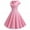 Pink Dress for Women, variant on Ernkv Women's Trendy Midi A Line Dress Solid Short Sleeve V Neck Dress Zipper Ruffle Hem Retro Holiday Clothing Fashion Summer Yellow S