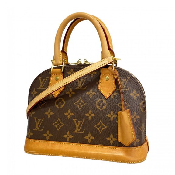 Pre-Owned Louis Vuitton Alma BB Monogram Handbag M53152 Brown 2-way bag for women