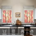 thumbnail image 2 of Vintage Watercolor Pink Oil Painting Tier Cafe Curtains for Bathroom Living RV Rod Pocket Window Drapes 36 Inch 2 Panels Set 28"x36" 2 Panels Window Treatment Tiers, 2 of 4