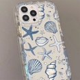 thumbnail image 4 of Blue and Pink Ocean Animal Clear Silicone Shockproof Phone Case for Most iPhone Models, 4 of 9