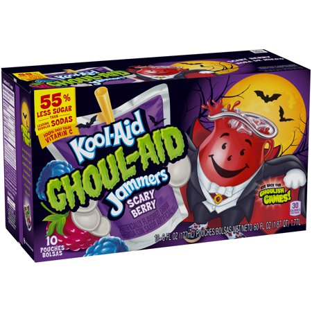 UPC 043000073377 product image for Kool-Aid Jammers Ghoul-Aid Scary Berry Flavored Drink, 10 ct - Pouches, 60.0 fl  | upcitemdb.com