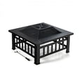 thumbnail image 3 of Table de Foyer Extérieur 3-en-1 de 32 Pouces avec Barbecue et Housse Résistante aux Intempéries pour Camping, 3 of 12
