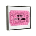 thumbnail image 3 of Stupell Industries Free Couture Pink Ticket Stub Beauty & Fashion Painting Gray Floater Framed Art Print Wall Art, 3 of 6