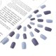 thumbnail image 4 of Black and Blue Press on Nails Set Long Matte Coffin False Nail Kit with Glue Reusable Acrylic Tips, 4 of 4