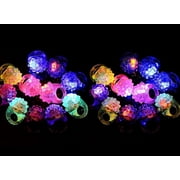 Novelty Flashing LED Bumpy Jelly Ring (12 Pcs)