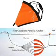 thumbnail image 5 of 18 Pouces Kayak Canot Bateau Flottant Ancre de Mer Marine PVC Ancre de Dérive Droge Frein Rameur avec Ligne de Remorquage de 30 Pieds_Perfect Gift, 5 of 5