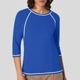 thumbnail image 2 of T-shirt Femme Manches Longues Col Rond Imprimé Squelette Amusant Ajusté T-Shirt Blouse Bleu P, 2 of 4