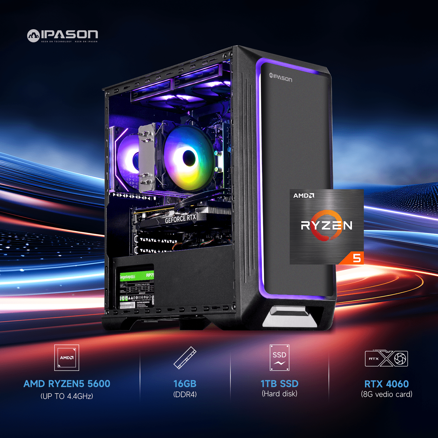 IPASON 小型PC Ryzen 5 Pro 4650G/16GB/512GB b22d948b-bcdb-4291-85ca-