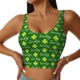thumbnail image 1 of Balery Happy St. Patrick's Day Sujetadores deportivos con espalda cruzada para mujer, acolchados, sin costuras, de alto impacto, ideales para yoga, gimnasio, entrenamiento y fitness.-XX-Large, 1 of 8