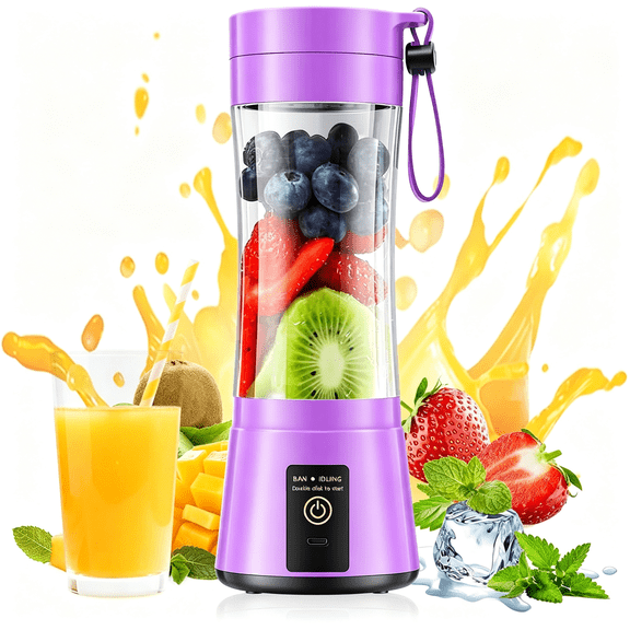 CURYMAY Cordless Portable Personal Size Blender,Mini Blender for Smoothies and Shakes,380Ml Bpa Free Travel Cup,Wireless Juicer Cup