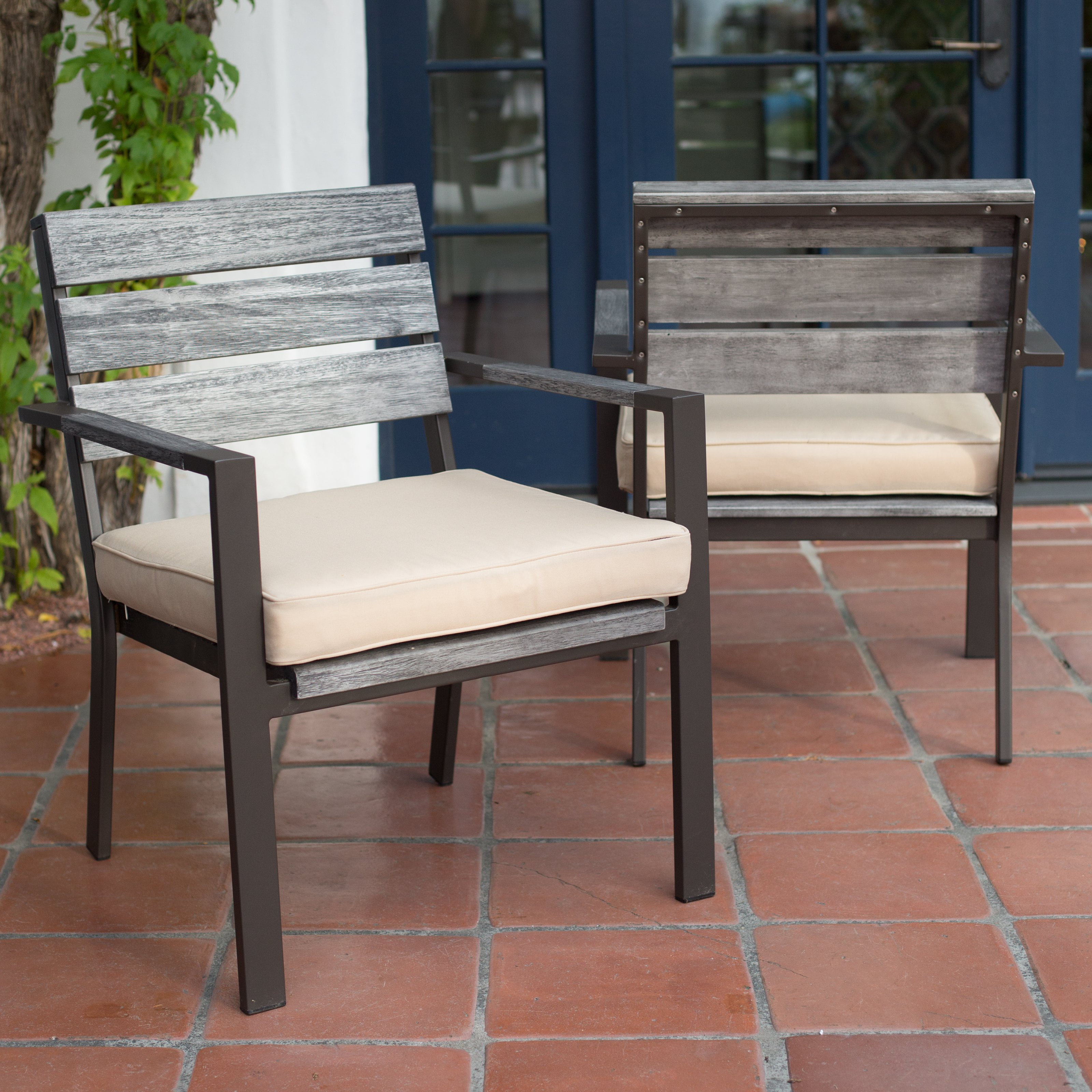 Belham Living Silba Envirostone Faux Wood Patio Dining Chair Belham Living Silba Envirostone Faux Wood Patio Dining Chair Driftwood Set Of 2